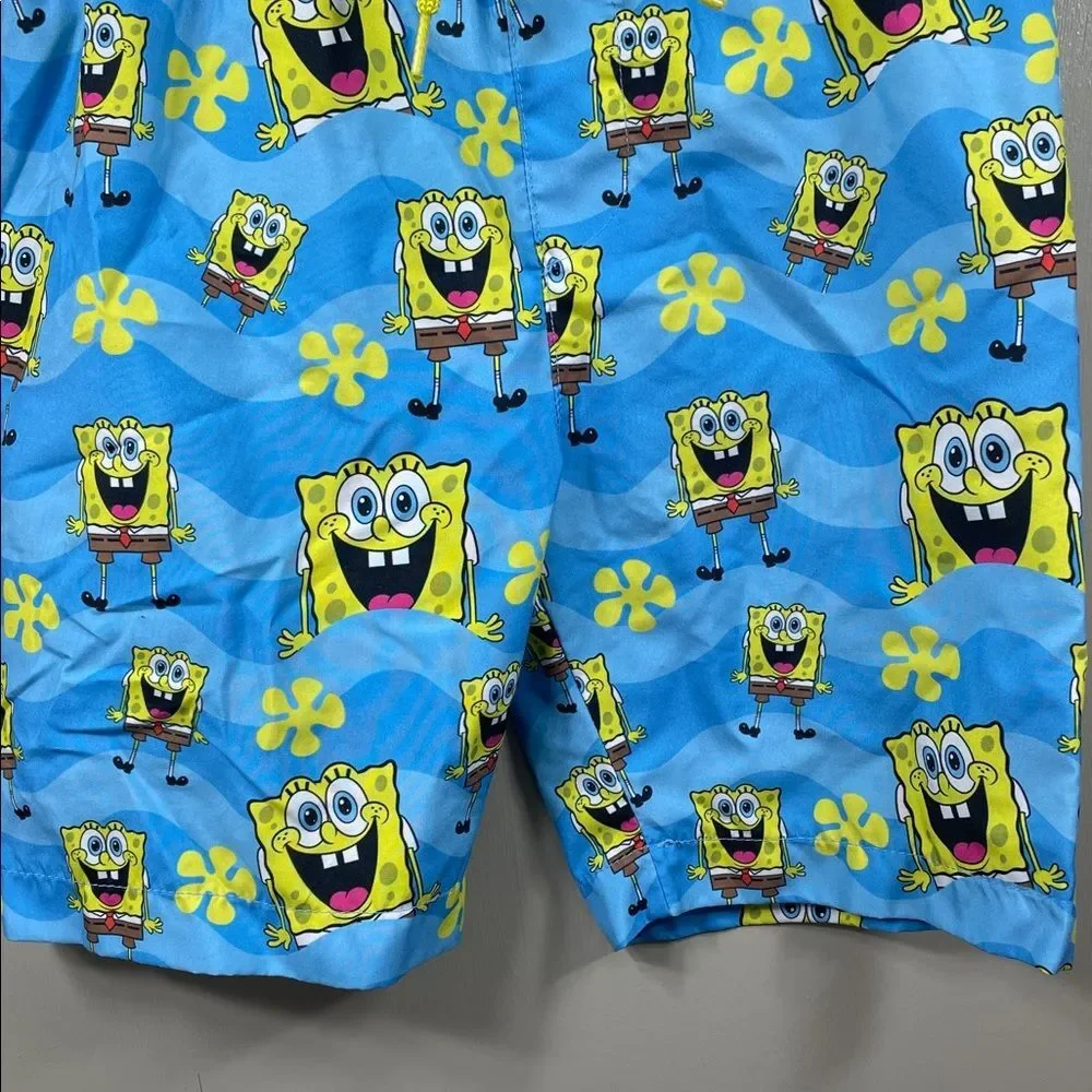 SpongeBob SquarePants Blue & Yellow Swim Trunks